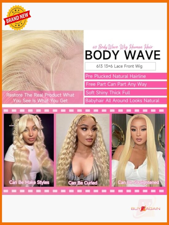 200 Density Human Hair Wig 13x6 HD Lace Front Pre Plucked Glueless main image 5